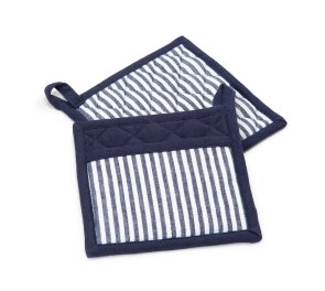 Lord Nelson Victory Grytlapp 2-pack Rand Marinblå