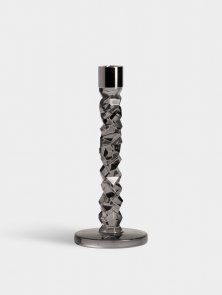 CARAT CANDLESTICK ANTHRACITE H 242MM 2P - ORREFORS