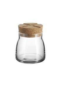 BRUK CLEAR SMALL JAR W. CORK 22CL - KOSTA BODA