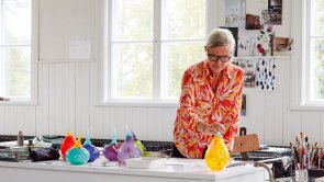 GUNNEL SAHLIN PARADISO BLUE AC- 21 - KOSTA BODA ARTIST COLLECTION