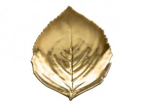 Costa Nova Tallrik hortensiablad Riviera 22 x 19 cm Gyllen Keramik