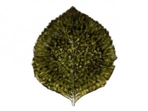 Costa Nova Tallrik hortensiablad Riviera 22 x 19 cm Mörkgrön/Svart