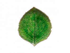 Costa Nova Assiett hortensiablad Riviera 17 x 15 cm Grön/Svart Keramik