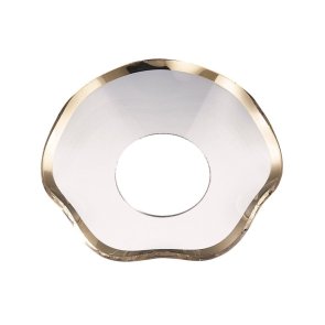 Nybro Glasbruk - Ljusmanschett Klar vågig guldkant, 55 mm