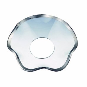 Nybro Glasbruk - Ljusmanschett Klar vågig silverkant, 65 mm