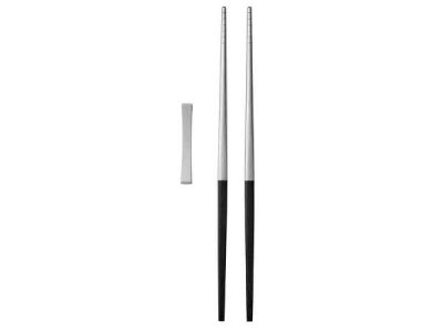 Zoom bild av Gense Ätpinnar-set Focus de Luxe 23 cm 6 delar Svart/Matt stål