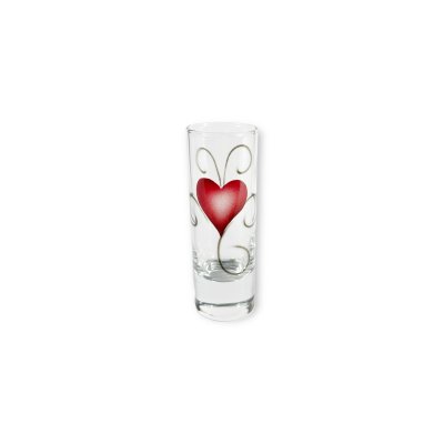 Zoom bild av Nybro Glasbruk - Crystal Ink Shotglas Heart 6cl 2-pack, 105x40 mm