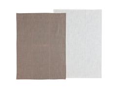 Zoom bild av Södahl organic Kökshandduk 50x70 Line 2 st Taupe/White