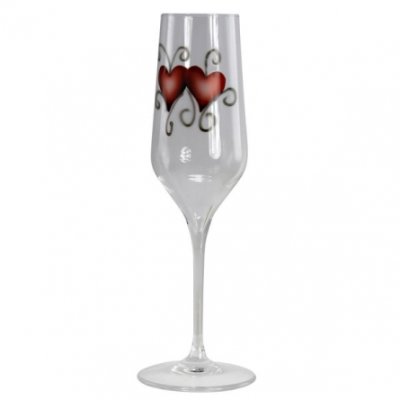 Zoom bild av Nybro Glasbruk - Crystal Ink Parglas Champ Heart 2-pack, 240x80 mm