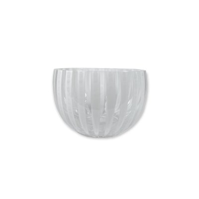 Zoom bild av Nybro Glasbruk - Twist Skål Vit, 120x80 mm