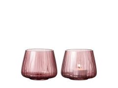 Zoom bild av BITZ Värmeljusstake Kusintha 7,5 cm 2 st Pink Glas