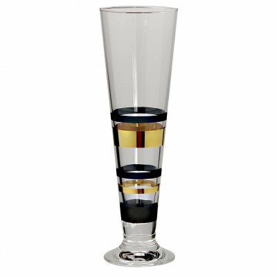 Zoom bild av Nybro Glasbruk - Versailles Öl 2-pack Guld-svart, 240x70 mm