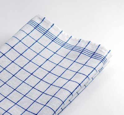 Textilgruppen - Kökshandduk 50x80 cm Rutig Blå/Vit