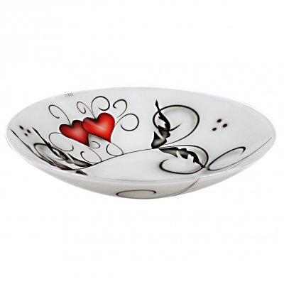 Zoom bild av Nybro Glasbruk - Crystal Ink Fat Heart, 65x300 mm