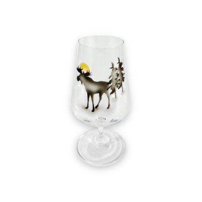 Zoom bild av Nybro Glasbruk - Älg Ölglas 2-pack, 175x85 mm