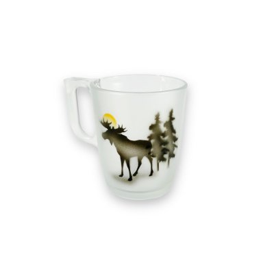 Zoom bild av Nybro Glasbruk - Älg Kaffe/temugg 2-pack, 90x100 mm