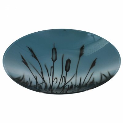 Zoom bild av Nybro Glasbruk - Kaveldun Fat Blå, 70x390 mm