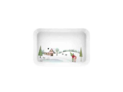 Zoom bild av Pillivuyt Fat rektangulärt Vinter Plissé 18 x 12 cm