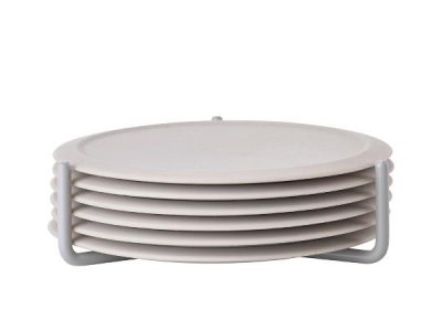 Zoom bild av Zone Denmark Glasunderlägg m hållare Singles Warm Grey
