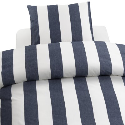 Zoom bild av 2-Dels Set Block Stripe Blå