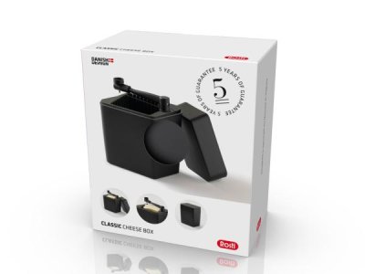 Zoom bild av Rosti classic ostlåda med skärare