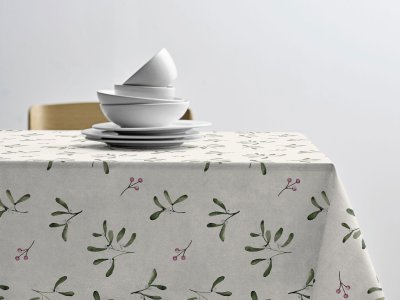 Zoom bild av Södahl Julbordsduk 140x250 Mistletoe Nature