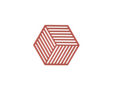 Zoom bild av Zone Denmark Grytunderlägg Hexagon 16 x 14 x 0,9 cm Burned Red Silikon