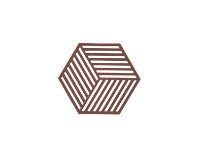 Zoom bild av Zone Denmark Grytunderlägg Hexagon Burgundy