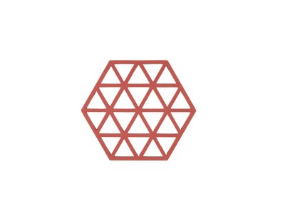 Zoom bild av Zone Denmark Grytunderlägg Triangles Burned Red