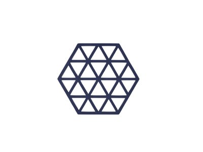 Zoom bild av Zone Denmark Grytunderlägg Triangles Midnight