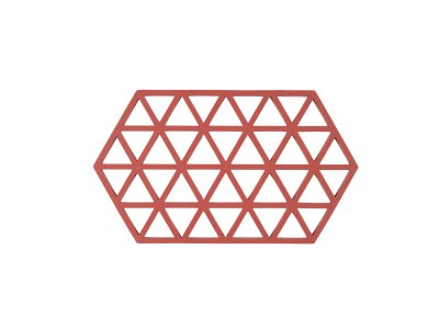 Zoom bild av Zone Denmark Grytunderlägg Triangles 24 x 14 x 0,9 cm Burned Red Silikon