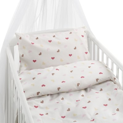 Zoom bild av 2-Dels Set Hjärtrud Spjälsäng Beige