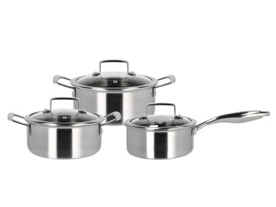 Zoom bild av HOLM Gryset m lock Hybrid 3ply 6 delar Rostfritt stål