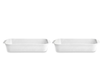 Zoom bild av Pillivuyt Fatset djupt Plissé 35 x 19 x 6 cm 2 st Vit