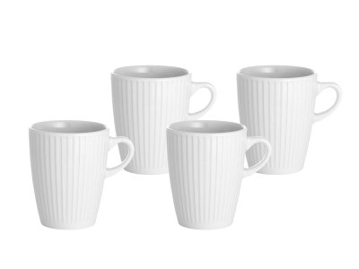 Zoom bild av Pillivuyt Mugg Plissé 27 cl 4 st Vit
