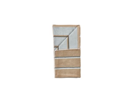 Zoom bild av Zone Denmark Handduk Sauna 50x100 Camel/Ice Blue/Olive Green