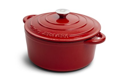 Zoom bild av Orrefors Jernverk Gjutjärnsgryta 5L Röd