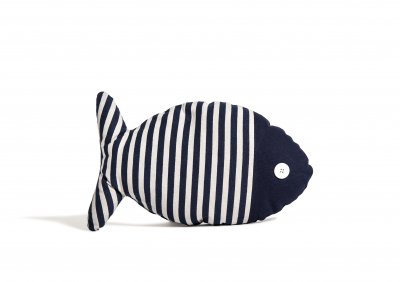 PILLOW FISH, 35x22 cm, Marinblå