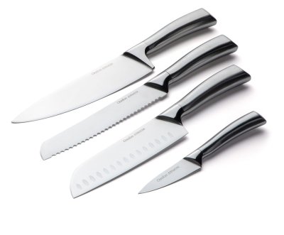 Zoom bild av Knivset i 4 delar från Orrefors Jernverk