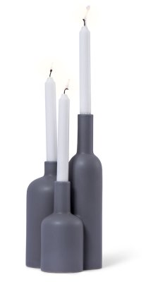 Zoom bild av Bottle Candle Holder Grå