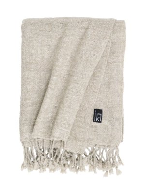 Zoom bild av Pläd i tilltalande naturfärger