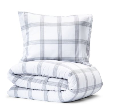 Zoom bild av Rutmönstrat bäddset