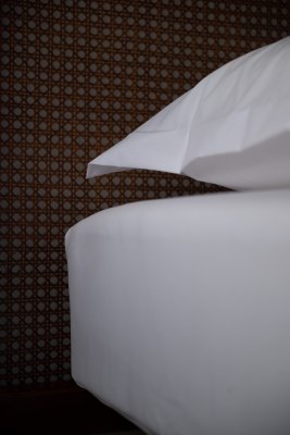 Zoom bild av Egyptisk Bomull Dra-på-lakan 105x200 cm Vit