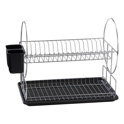 Zoom bild av Disa Diskställ 2 plan krom tallrik + bestickhållare 47*34*32 - Dorre