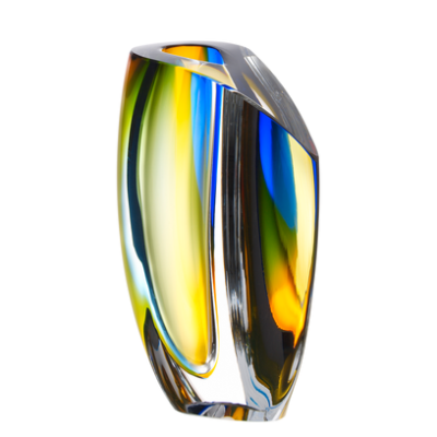 Zoom bild av MIRAGE BLUE/AMBER VASE H 210 MM - KOSTA BODA ARTIST COLLECTION
