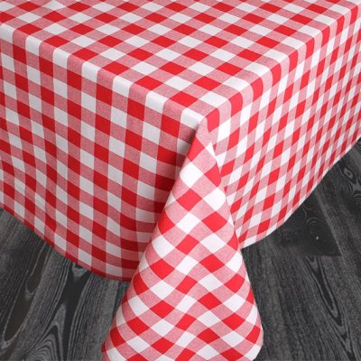 Zoom bild av Bistroduk 100x100 cm Röd