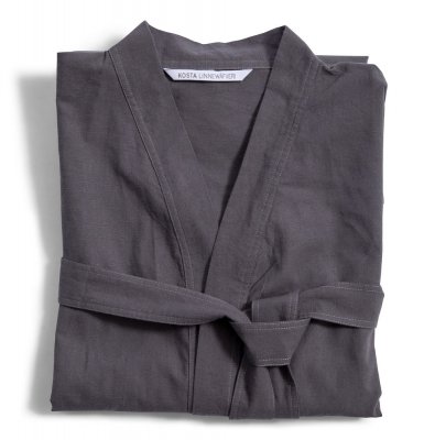 Zoom bild av Kosta Linnewäfveri Spa Robe Mörk Grå L/XL