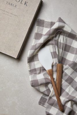 Zoom bild av Clare kökshandduk i linneblandning Grå - Vinga Home