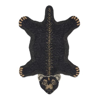 Djurmatta Bear 60x90 Svart