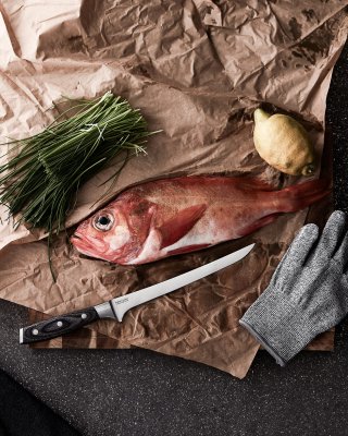 Zoom bild av Filéset med skärskyddshandske